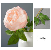25 Inch Silk Peony Stems, 10 Pcs Artificial Flowers for Floral Arrangements