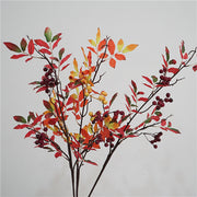 34 Inch Nandina Domestica Berry Fruit Artificial Branches Stems Spray for Fall Arrangement Bulk