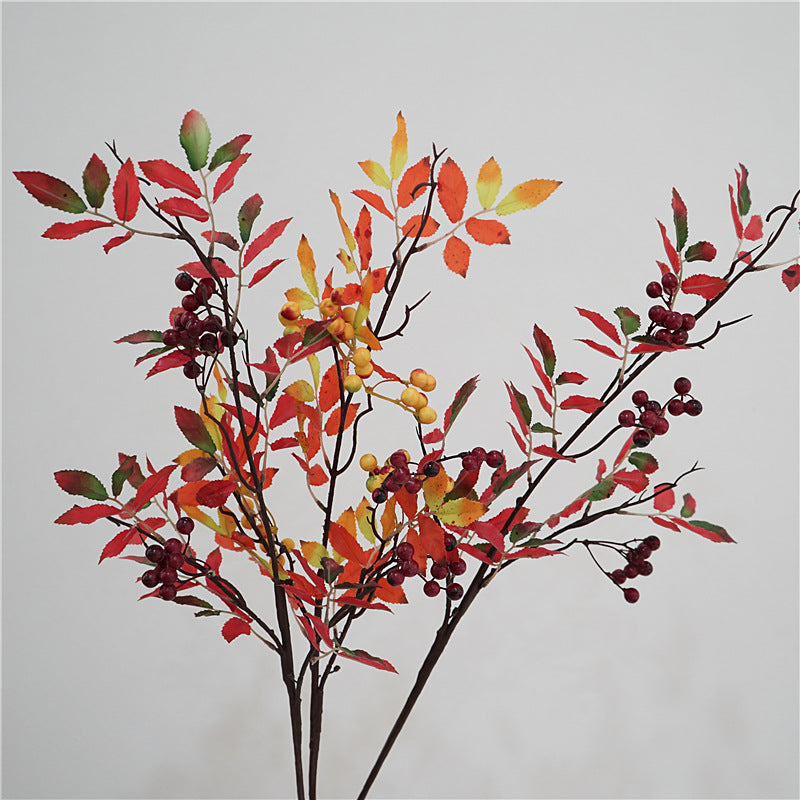 34 Inch Nandina Domestica Berry Fruit Artificial Branches Stems Spray for Fall Arrangement Bulk