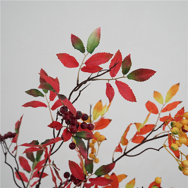 34 Inch Nandina Domestica Berry Fruit Artificial Branches Stems Spray for Fall Arrangement Bulk