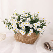 Artificial Wildflower Daisy Bush Bouquet 10 Pcs Spring Silk Flowers Bulk Arrangement