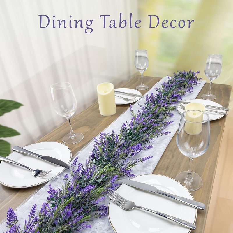 6 Ft Lavender Wisteria Garland 6 Stems Artificial Silk Flower Spring Decor
