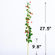 27 Inch Artificial Wolfberry Goji Stems Branches – 10 Pcs Silk Fruit Stems