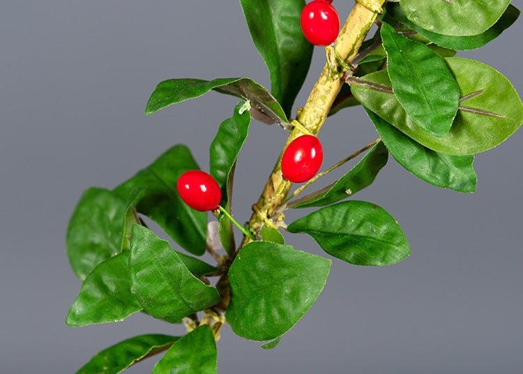 27 Inch Artificial Wolfberry Goji Stems Branches – 10 Pcs Silk Fruit Stems