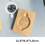 Wooden Christmas Cookie Molds Set - Cartoon Holiday Shapes for DIY Gingerbread & Biscuit Baking