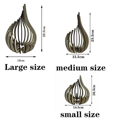 Wooden DIY Candle Holder (3 Sizes) - Handmade Decorative Lamp Stand for Home