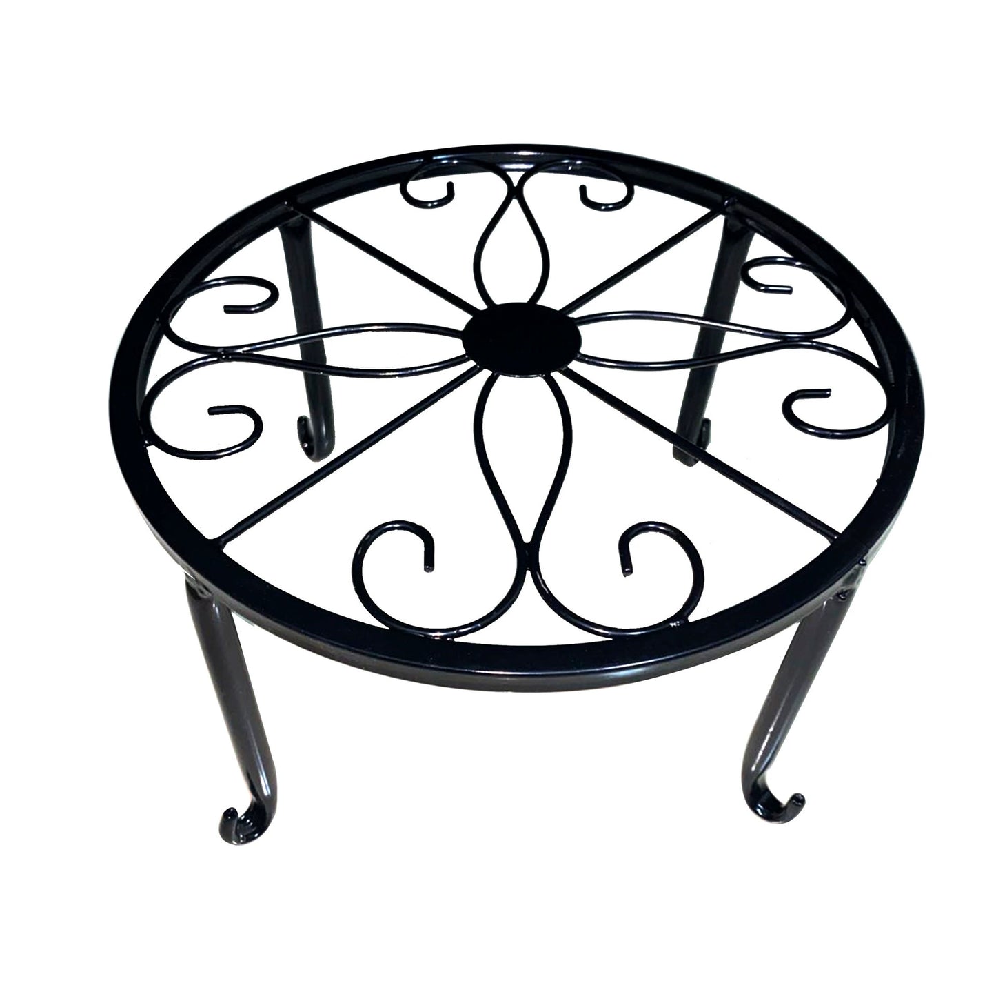 Wrought Iron Plant Stand, 11.8" & 9.4" Dia Options, Indoor Outdoor Flower Pot Holder for Balcony, Rustic Rack for Pothos, Spider Plants