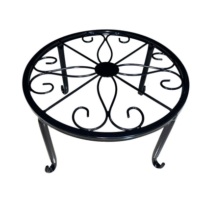 Wrought Iron Plant Stand, 11.8" & 9.4" Dia Options, Indoor Outdoor Flower Pot Holder for Balcony, Rustic Rack for Pothos, Spider Plants