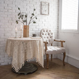 Bulk Vintage Crochet Lace Table Runner Round Tablecloths for Home Wholesale