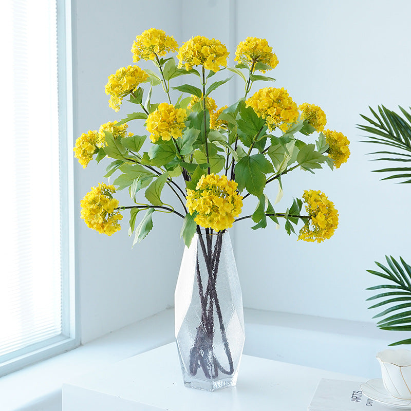 27 Inch Snowball Hydrangea Stems 10 Pcs Artificial Silk Blossom Spray Flowers