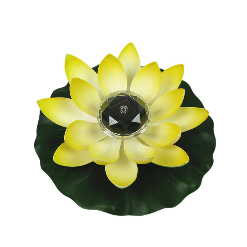 Solar Power Floating Lotus Flower LED Light, Artificial Water Hyacinth Pond Plant, Bulk Pack
