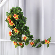 Artificial Geranium Flower Bushes 10 Pcs UV Resistant Hanging Garland Plants