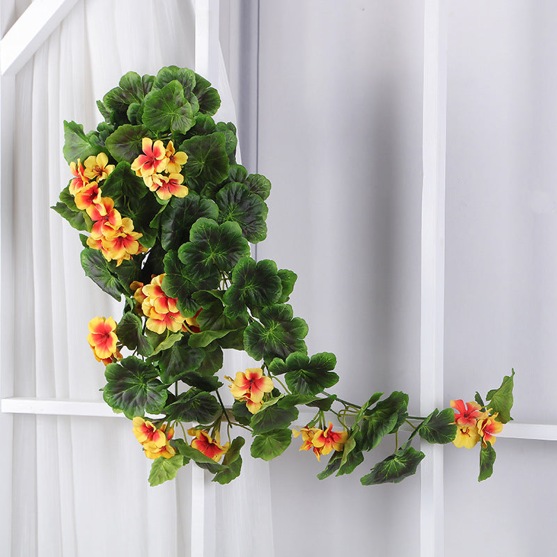 Artificial Geranium Flower Bushes 10 Pcs UV Resistant Hanging Garland Plants