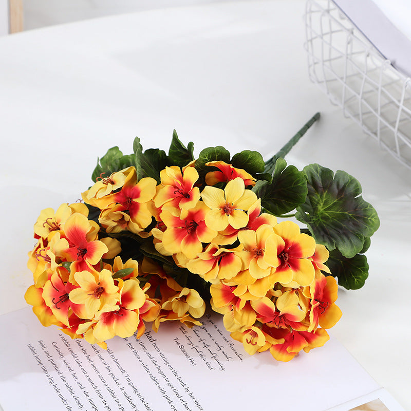 Artificial Geranium Flower Bushes 10 Pcs UV Resistant Hanging Garland Plants