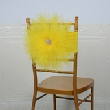 Bulk 10 Pcs 16 Inch Diamond Flower Chair Sashes Wedding Party Decor for Hotels Elegant Event Supplies Wholesale