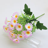 Bulk 13" Artificial Daisy Flowers Bush UV Resistant Fake Flowers for Home Garden Decorations Wholesale