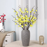 Bulk 6 Pcs 21.6" Artificial Plum Blossom Long Stem Spring Flowers Wholesale