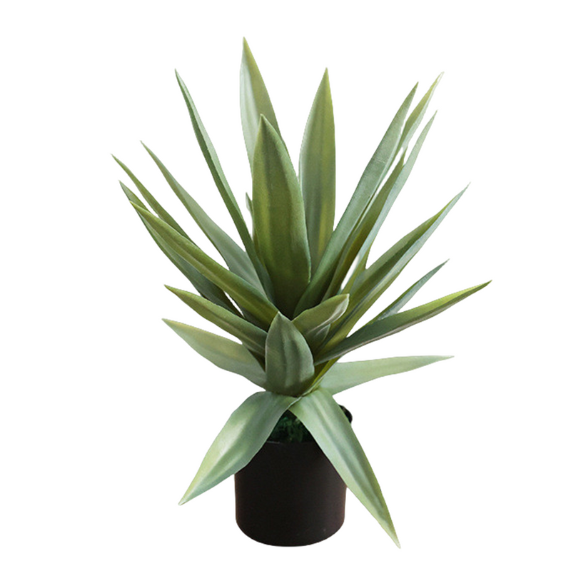 19.6 Inch Artificial Agave Potted Plant Bulk Faux Landscaping Succulent