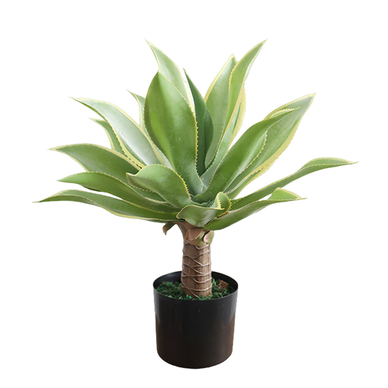 19.6 Inch Artificial Agave Potted Plant Bulk Faux Landscaping Succulent