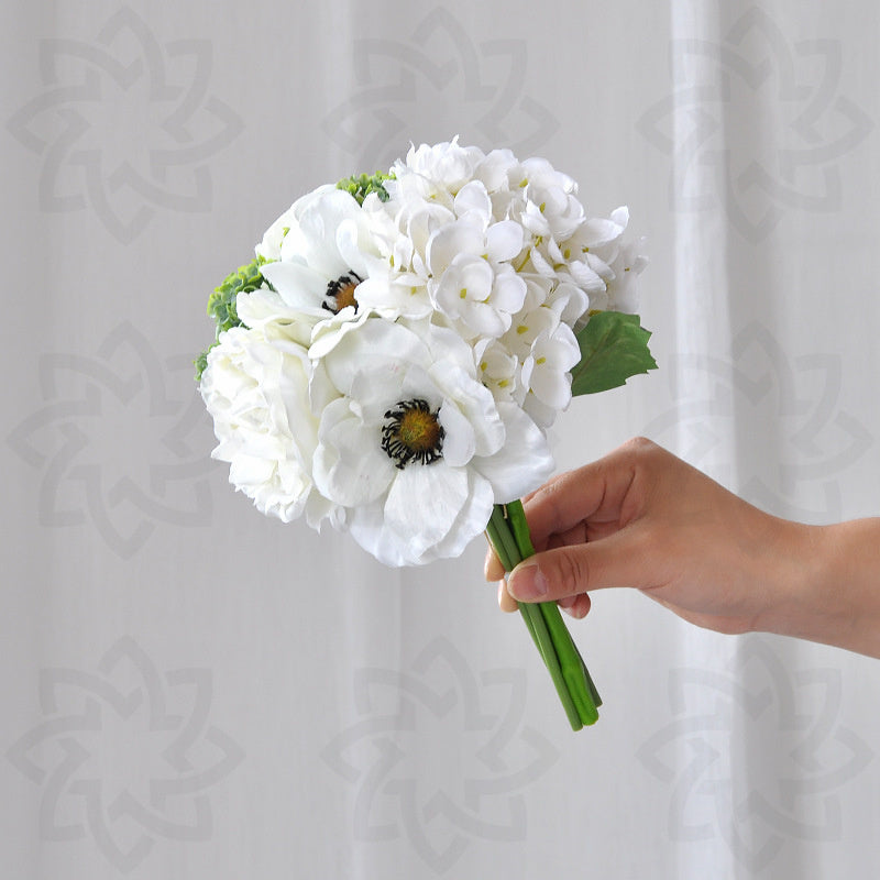 11 Inch Artificial Silk Flower Bouquet 10 Pcs Bulk Floral Arrangement