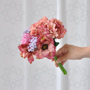11 Inch Artificial Silk Flower Bouquet 10 Pcs Bulk Floral Arrangement