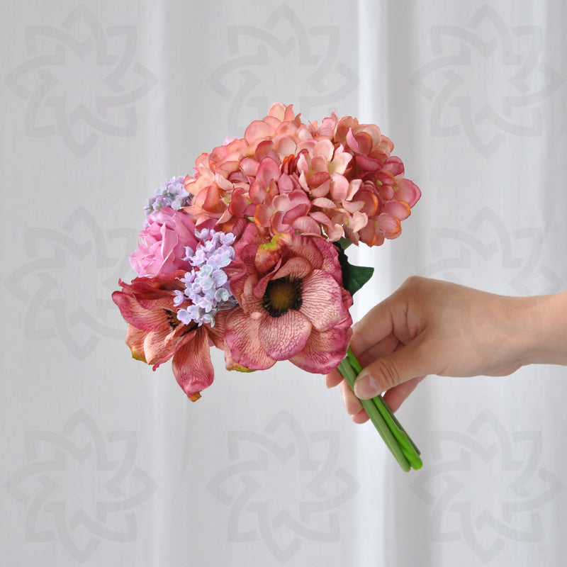 11 Inch Artificial Silk Flower Bouquet 10 Pcs Bulk Floral Arrangement