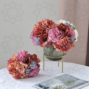 11 Inch Artificial Silk Flower Bouquet 10 Pcs Bulk Floral Arrangement