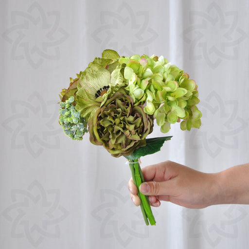 11 Inch Artificial Silk Flower Bouquet 10 Pcs Bulk Floral Arrangement