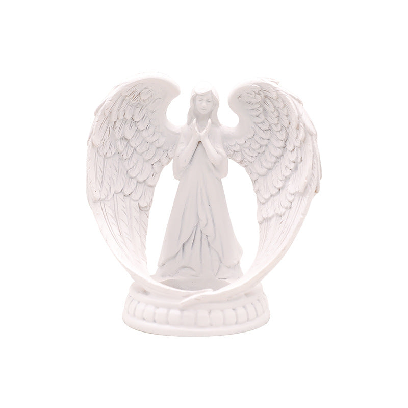 Bulk Angel Figurines Memorial Candle Holder Wing Catholic Gift Wholesale