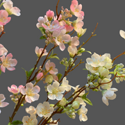 33 Inch Artificial Apple Blossom Branch Spray – Extra Tall Spring Flowers, Bulk Quantity