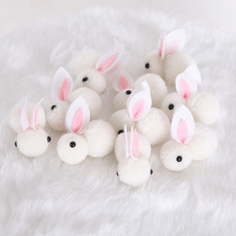 10 Pcs Artificial Rabbit Ornaments for Easter Holiday Decorations Bulk Set