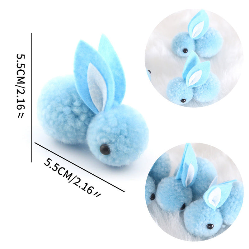 10 Pcs Artificial Rabbit Ornaments for Easter Holiday Decorations Bulk Set