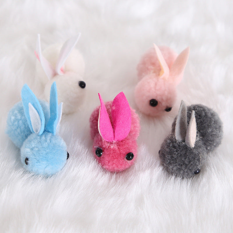 10 Pcs Artificial Rabbit Ornaments for Easter Holiday Decorations Bulk Set
