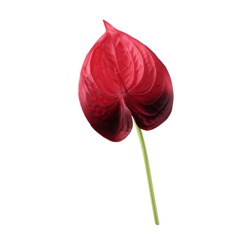 26 Inch Artificial Anthurium Stems 10 Pcs Real Touch Silk Flowers Bulk