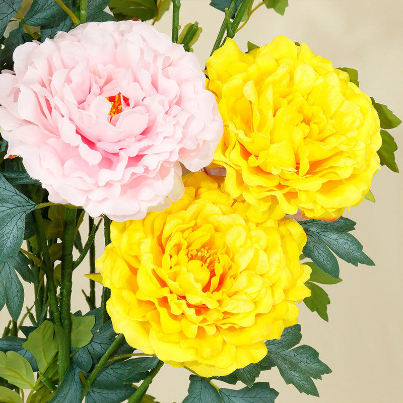 50 Inch Extra Tall Artificial Silk Peony Flowers, Large Faux Peonies, Bulk 10 Pcs for Wedding Home Decor Table Centerpieces