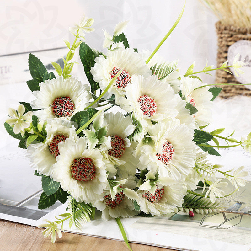 11.8 Inch Artificial Silk Gerbera Bush 10 Pcs Bulk Floral Arrangements