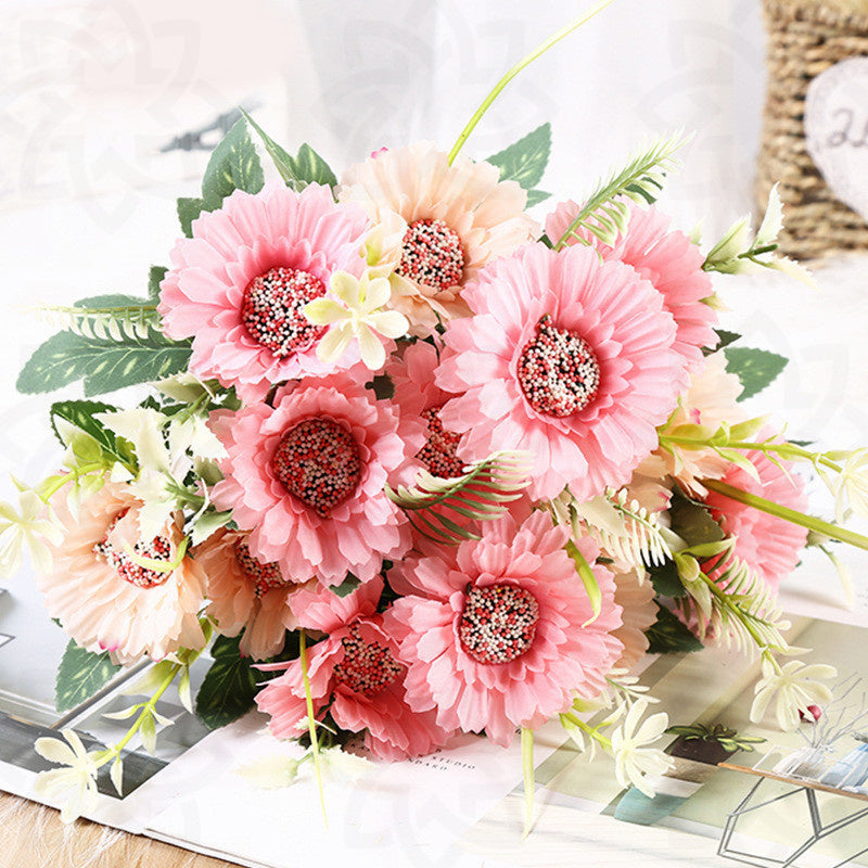11.8 Inch Artificial Silk Gerbera Bush 10 Pcs Bulk Floral Arrangements