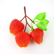 Artificial Strawberries 12 Pcs Lifelike Plastic Fake Fruit Decoration for Home Kitchen Party Photography Props