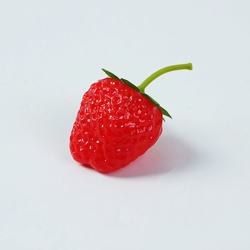 Artificial Strawberries 12 Pcs Lifelike Plastic Fake Fruit Decoration for Home Kitchen Party Photography Props