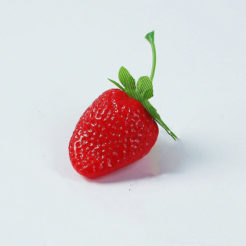 Artificial Strawberries 12 Pcs Lifelike Plastic Fake Fruit Decoration for Home Kitchen Party Photography Props