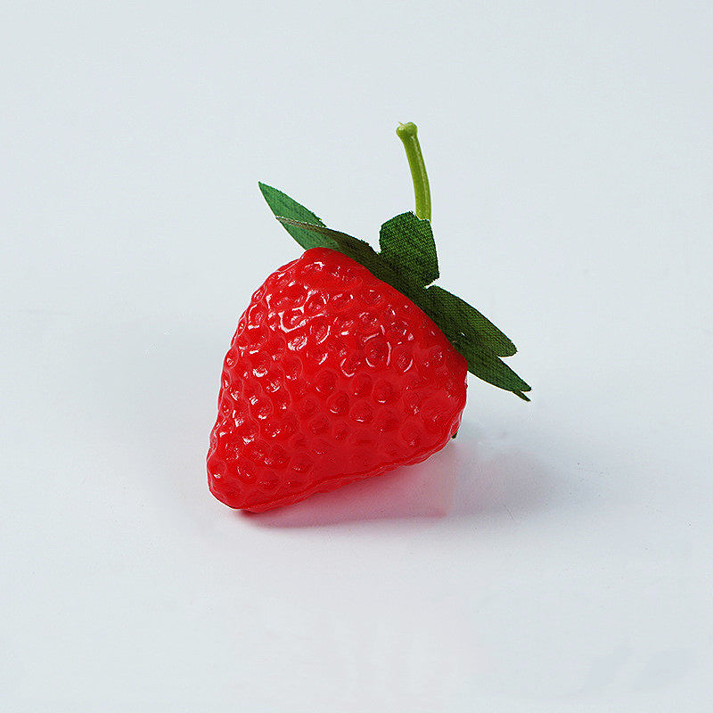 Artificial Strawberries 12 Pcs Lifelike Plastic Fake Fruit Decoration for Home Kitchen Party Photography Props