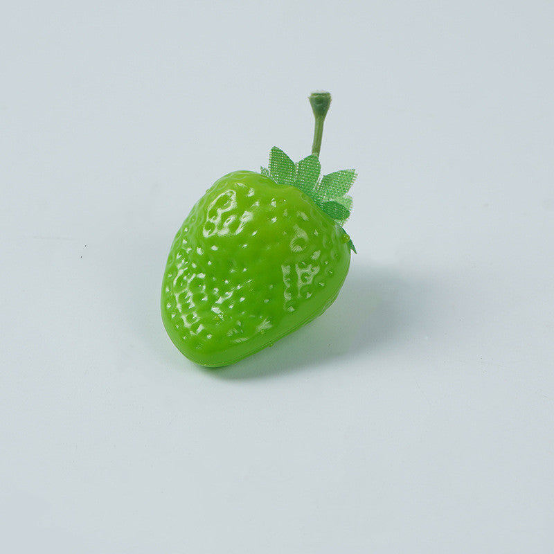 Artificial Strawberries 12 Pcs Lifelike Plastic Fake Fruit Decoration for Home Kitchen Party Photography Props