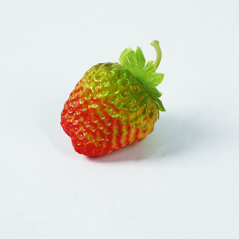 Artificial Strawberries 12 Pcs Lifelike Plastic Fake Fruit Decoration for Home Kitchen Party Photography Props