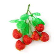 Artificial Strawberries 12 Pcs Lifelike Plastic Fake Fruit Decoration for Home Kitchen Party Photography Props