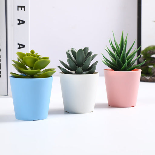 3 Pcs Artificial Succulent Plants Mini Potted Succulents in Vase Decor for Office Home