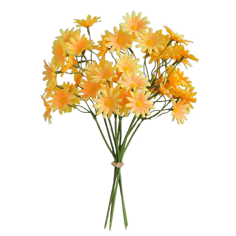 10.6 Inch Artificial Silk Daisy Stems, 10 Pcs Bulk Floral Arrangements for Weddings Crafts DIY