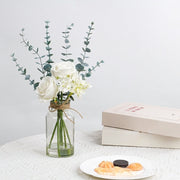 6 Styles White Artificial Flower Centerpieces Bulk Set for Wedding Decor