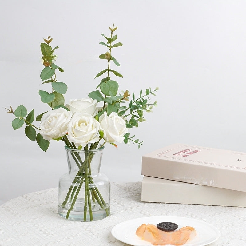 6 Styles White Artificial Flower Centerpieces Bulk Set for Wedding Decor