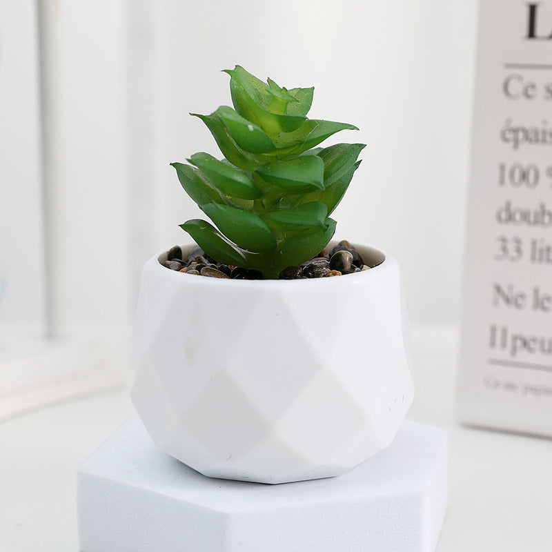 20 Pcs 5 Inch Artificial Succulent Potted Plants Bulk Set for Home Bathroom Table Decor