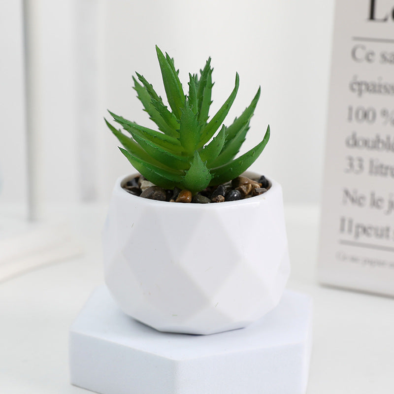 20 Pcs 5 Inch Artificial Succulent Potted Plants Bulk Set for Home Bathroom Table Decor